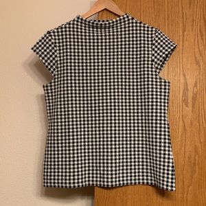 Ann Taylor gingham mock neck top
